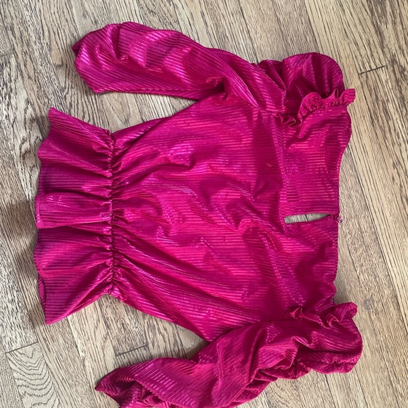 Vintage ruffled red blouse - Picture 10 of 12